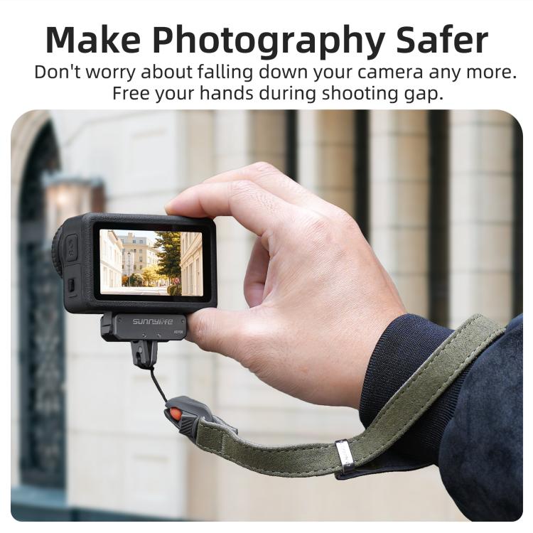 Sunnylife Universal Quick-Release Wrist Strap Adjustable Wrist Lanyard Soft Safe Rope for Action Camera
