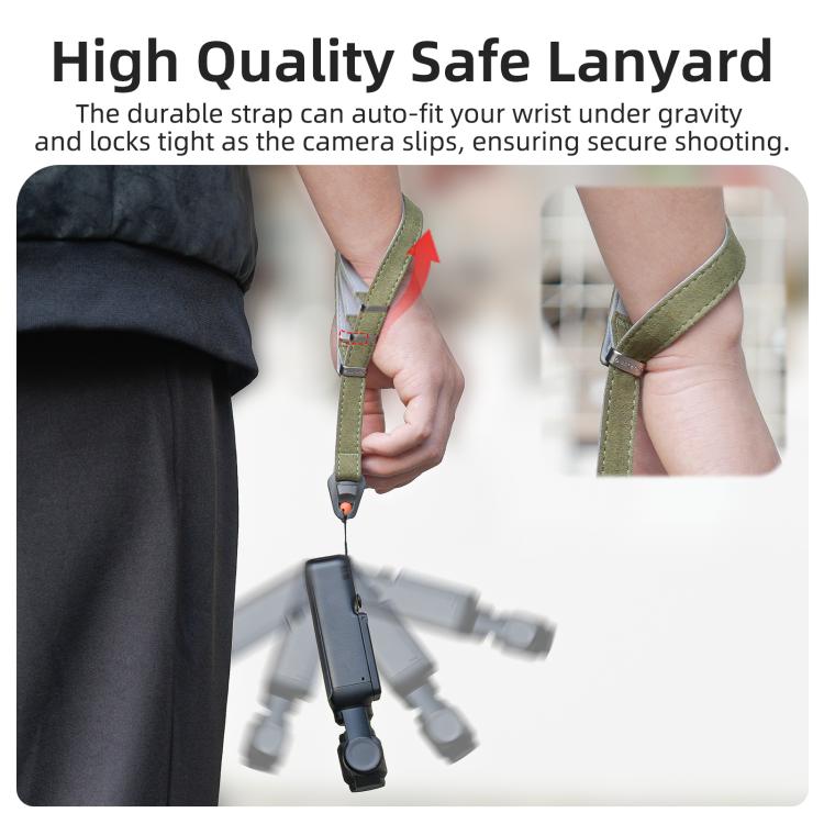 Sunnylife Universal Quick-Release Wrist Strap Adjustable Wrist Lanyard Soft Safe Rope for Action Camera