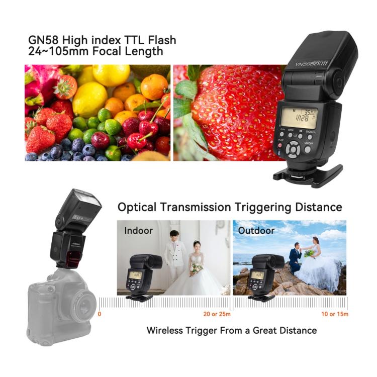 YONGNUO YN565EX III TTL Flash Speedlite For Canon, YN565EX III For Canon