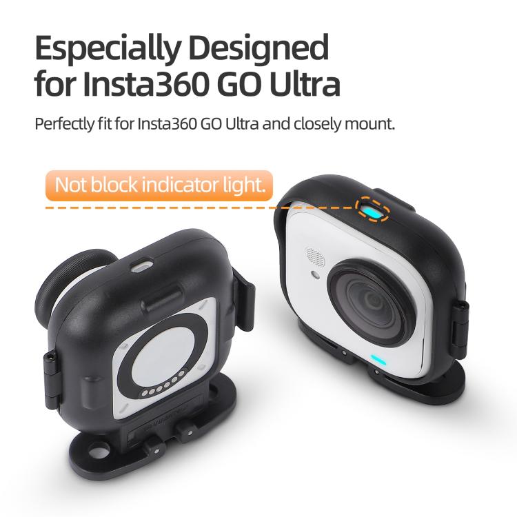For Insta360 GO Ultra Sunnylife Foldable Vertical-Horizontal Adapter Mount Protective Frame Mounting Brackets Housing Cover, For Insta360 GO Ultra