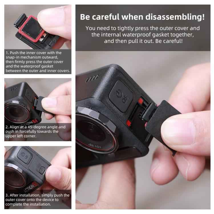 For DJI Osmo Action 5 Pro Data Port Side Cover