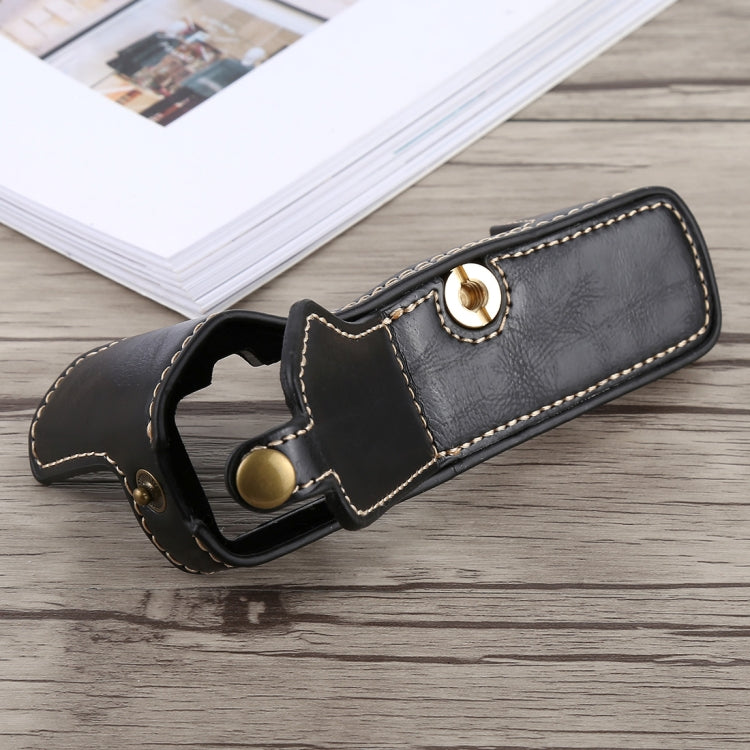 1/4 inch Thread PU Leather Camera Half Case Base for Olympus EM5 / EM5 Mark II, For Olympus EM5