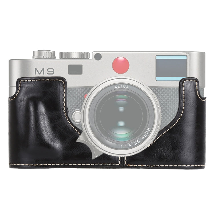 1/4 inch Thread PU Leather Camera Half Case Base for Leica M9, For Leica M9