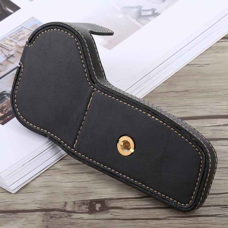 1/4 inch Thread PU Leather Camera Half Case Base for Canon EOS 6D / 6D Mark II, For Canon 6D2