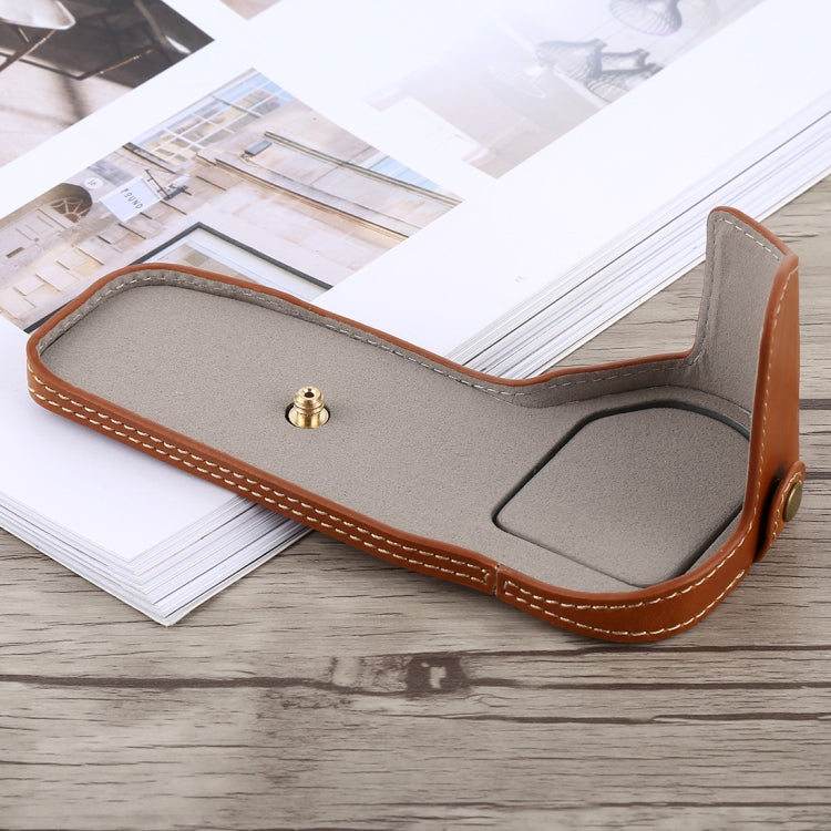 1/4 inch Thread PU Leather Camera Half Case Base for Canon EOS 6D / 6D Mark II