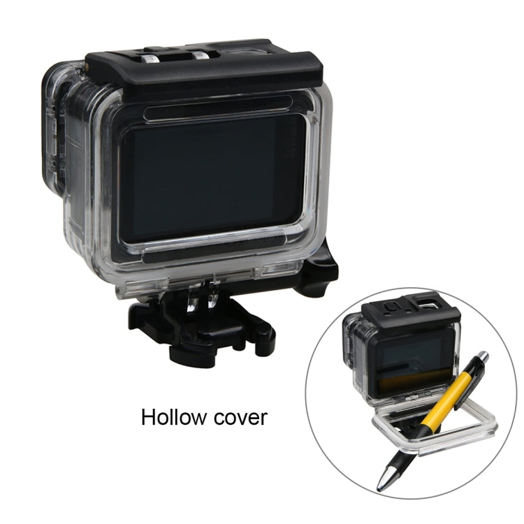 For GoPro HERO6 /5 Waterproof Housing Protective Case + Hollow Back Cover with Buckle Basic Mount & Screw