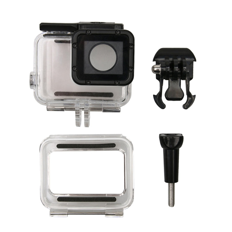 For GoPro HERO6 /5 Waterproof Housing Protective Case + Hollow Back Cover with Buckle Basic Mount & Screw
