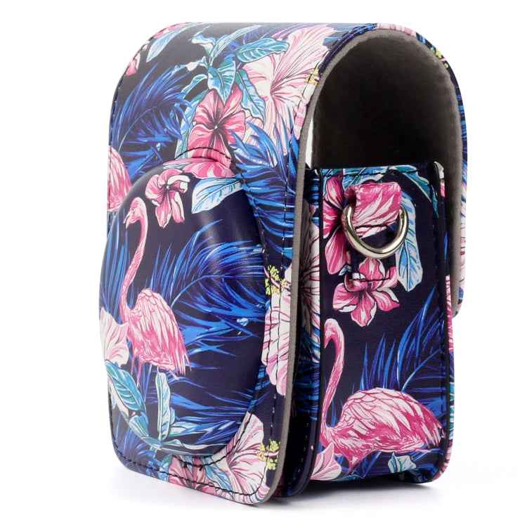 Flamingo Pattern PU Leather Protective Camera Case Bag For FUJIFILM Instax Mini90 Camera