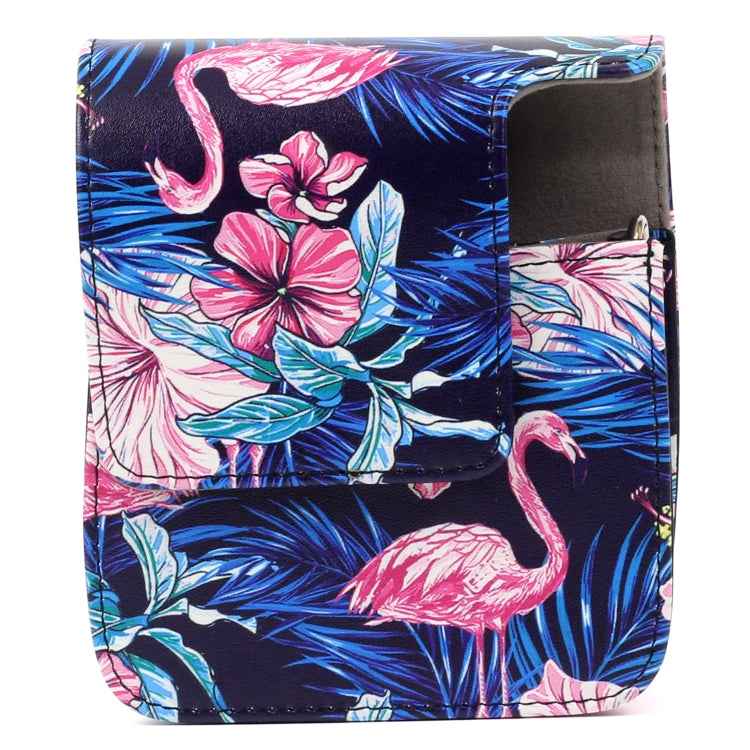 Flamingo Pattern PU Leather Protective Camera Case Bag For FUJIFILM Instax Mini90 Camera