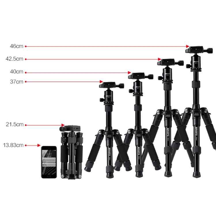 TRIOPO T226 Adjustable Portable Aluminum Alloy Tripod with D-0 Ball Head for SLR Camera
