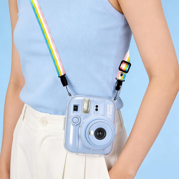 For FUJIFILM instax mini 13 Protective Crystal Shell Case with Shoulder Strap, For FUJIFILM instax mini 13