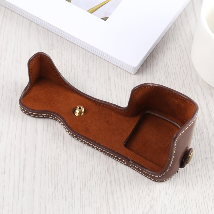 1/4 inch Thread PU Leather Camera Half Case Base for Sony A6400 / ILCE-A6400, For Sony A6400