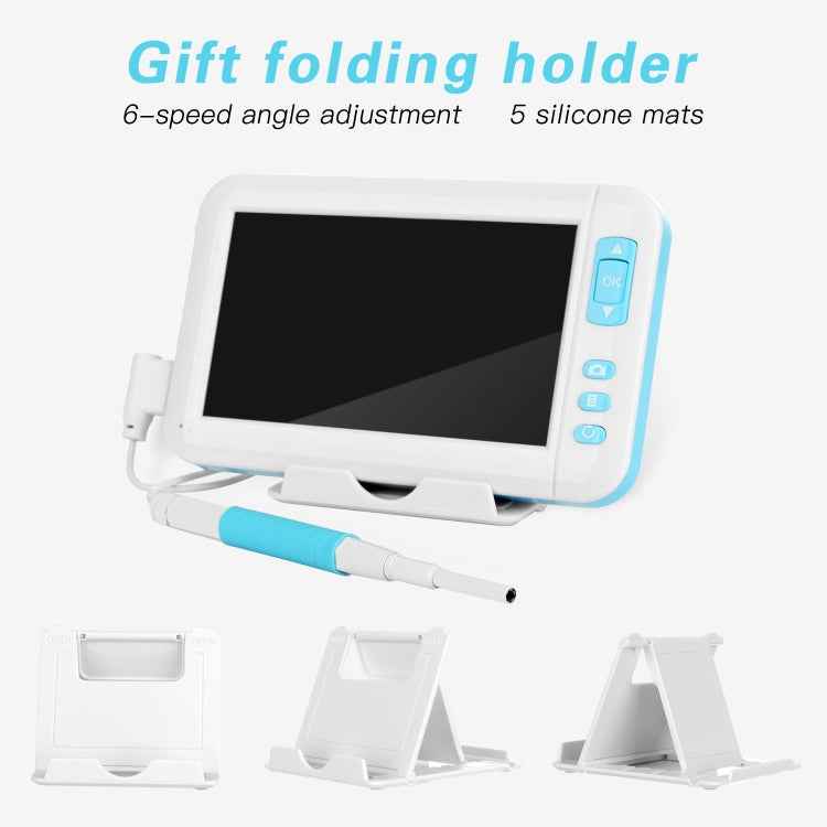 C01 4.3 Inch Screen Display HD1080P Visual Earspoon Endoscope with 6 LEDs, Diameter:5.5mm