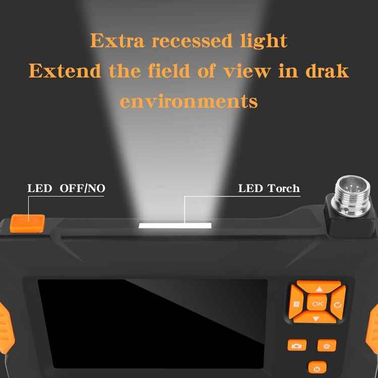 P30 8mm IP67 Waterproof 4.3 inch HD Portable Endoscope Snake Tube Industrial Endoscope, Cable Length: 5m