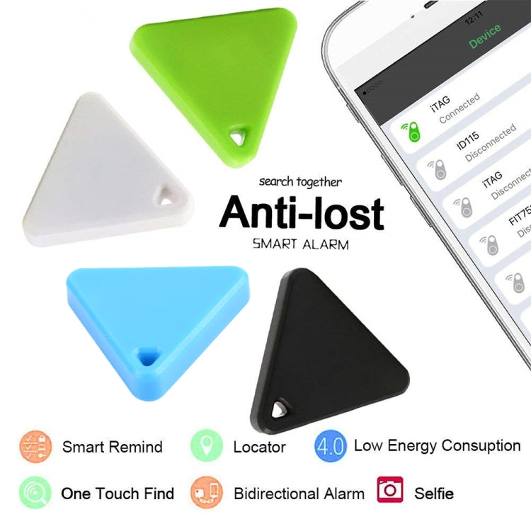 HCX003 Triangle Two-way Smart Bluetooth Anti-lost Keychain Finder, HCX003 Pink, HCX003 Green, HCX003 White, HCX003 Black