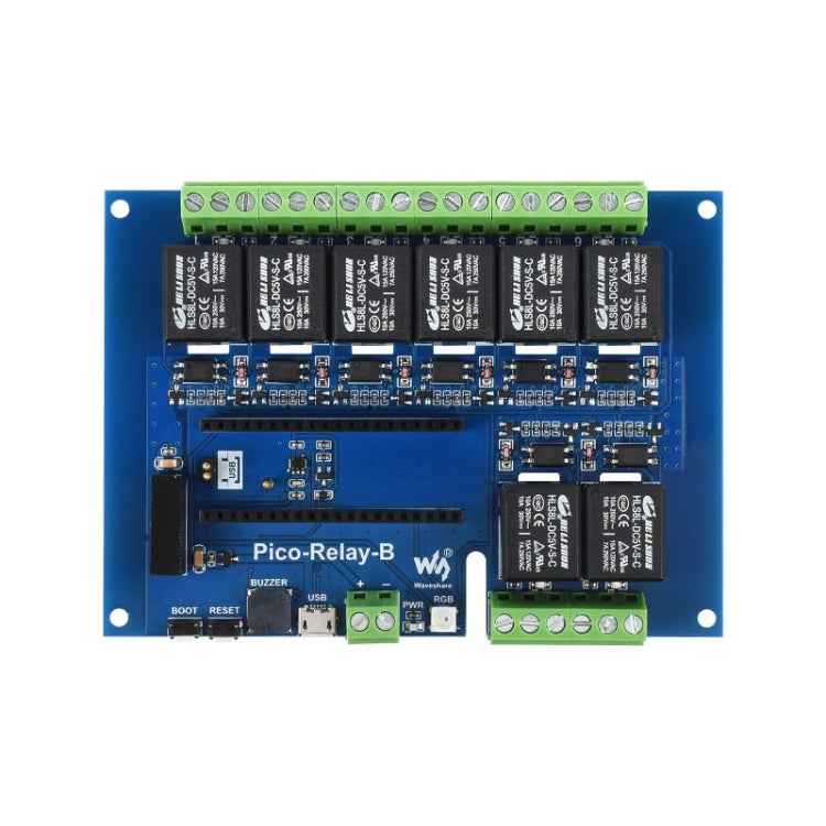Waveshare Multi Protection 8-Channel Industrial Relay Module for Raspberry Pi Pico
