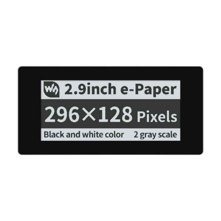 Waveshare 2.9 inch 296 x 128 Pixel Touch Black / White e-Paper Module for Raspberry Pi Pico, SPI Interface
