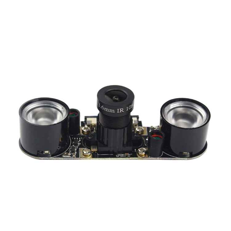 5MP OV5647 Adjustable Focal Infrared Night Vision Camera with 2 PCS IR Sensor Lights for Raspberry Pi 3