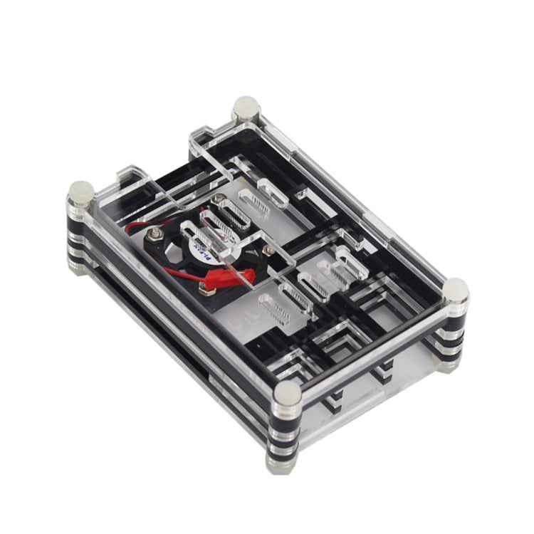 9 Layers Acrylic Box Shell Case with Cooling Fan for Raspberry pi 3