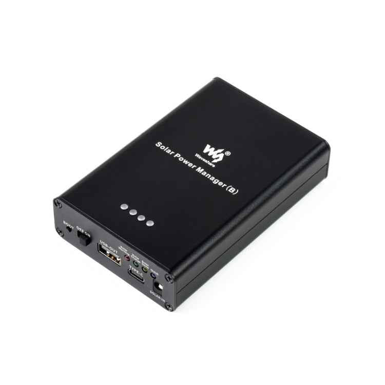 Waveshare Solar Power Manager, Embedded 10000mAh Li-Po Battery, Support 6V~24V Solar Panels