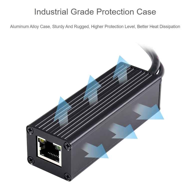 Waveshare Metal Case Gigabit PoE Splitter, 5V 2.5A Type-C Out
