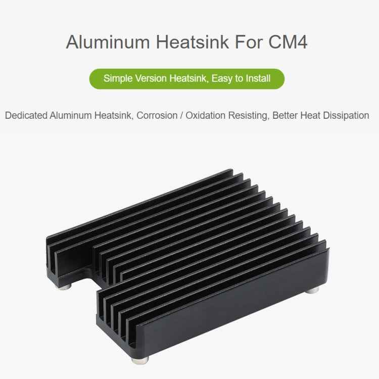 WAVESHARE Aluminum Heatsink for Raspberry Pi CM4, with Antenna Notch