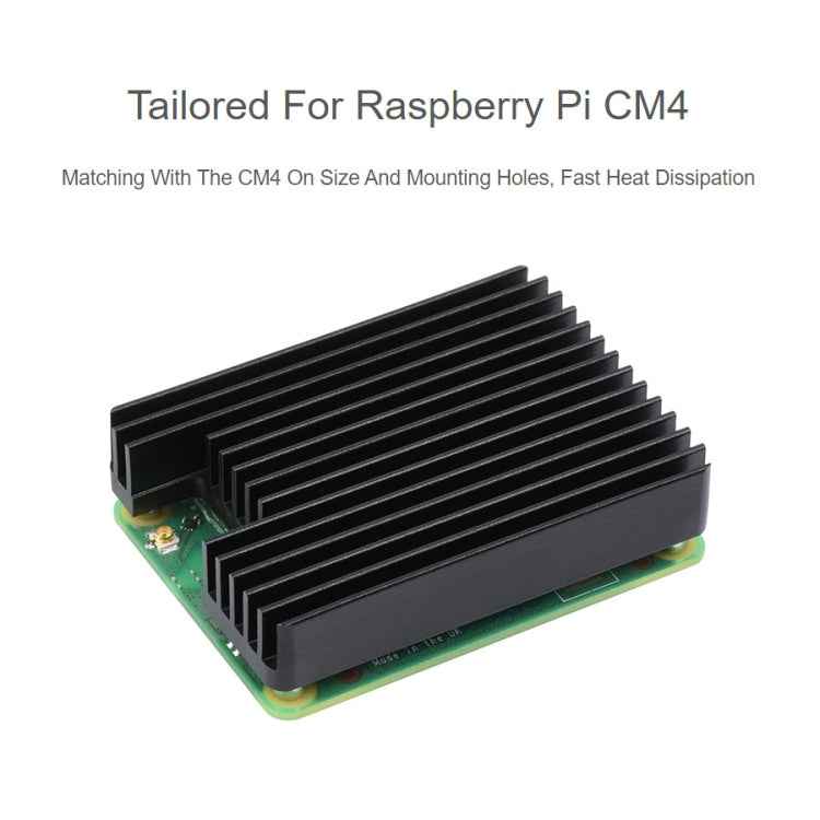 WAVESHARE Aluminum Heatsink for Raspberry Pi CM4, with Antenna Notch