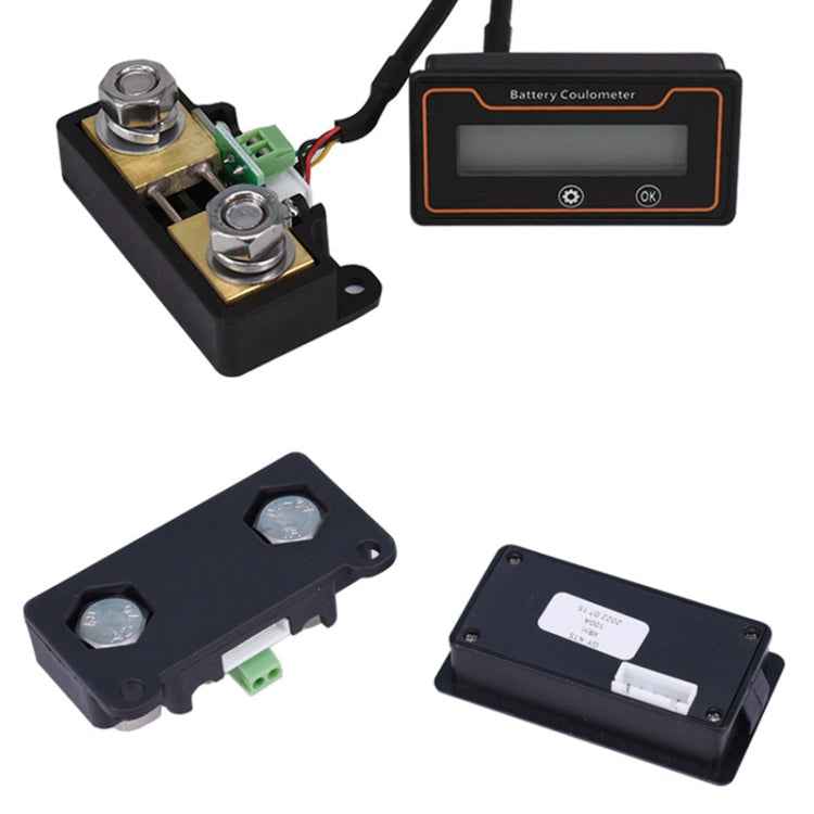 2m 200A 12V 48V Digital Display DC Current Voltmeter Lead-Acid Lithium Battery Charge Meter