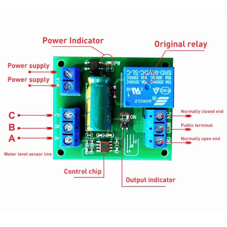 12V Full Auto Water Level Control Switch Module Water Tank Liquid Level Sensor Automatic Pumping Device