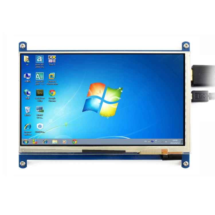WAVESHARE 7 Inch HDMI LCD (C) 1024×600 Touch Screen for Raspberry Pi Supports Various Systems