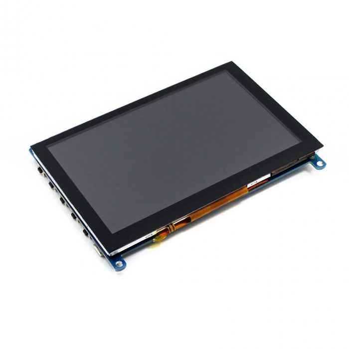 WAVESHARE 5 Inch HDMI LCD (H) 800x480 Touch Screen for Raspberry Pi Supports Various Systems