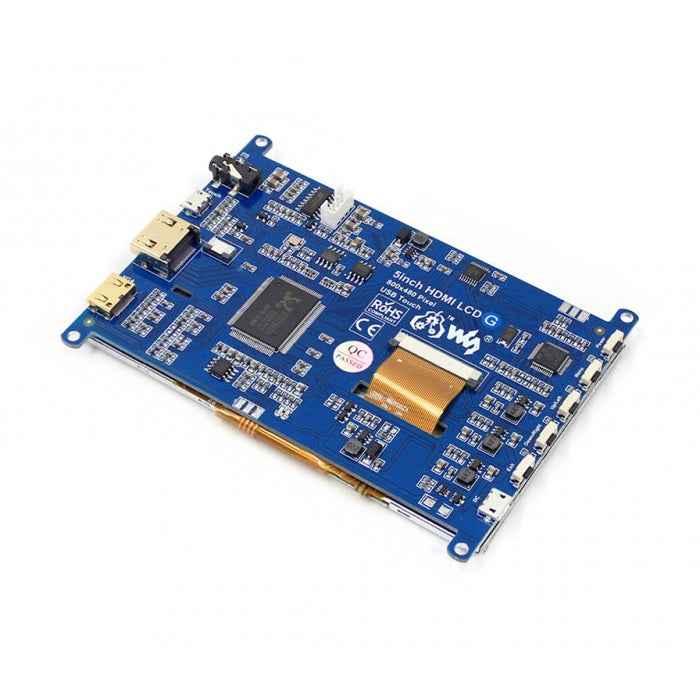 WAVESHARE 5 Inch HDMI LCD (G) 800x480 Touch Screen for Raspberry Pi Supports Various Systems
