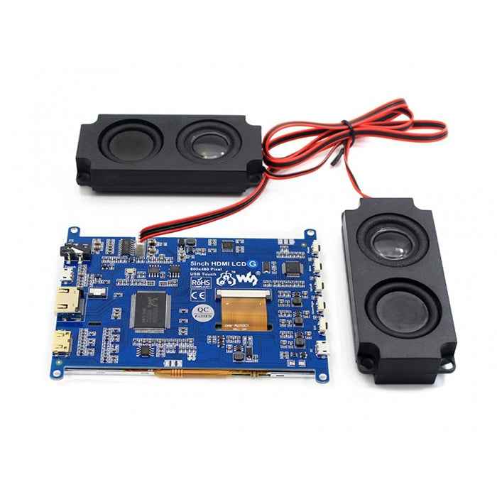 WAVESHARE 5 Inch HDMI LCD (G) 800x480 Touch Screen for Raspberry Pi Supports Various Systems