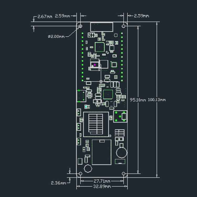 TTGO Meshtastic T-Beam V1.1 ESP32 923MHz OLED WiFi Bluetooth GPS NEO-6M SMA 18650 Battery Holder