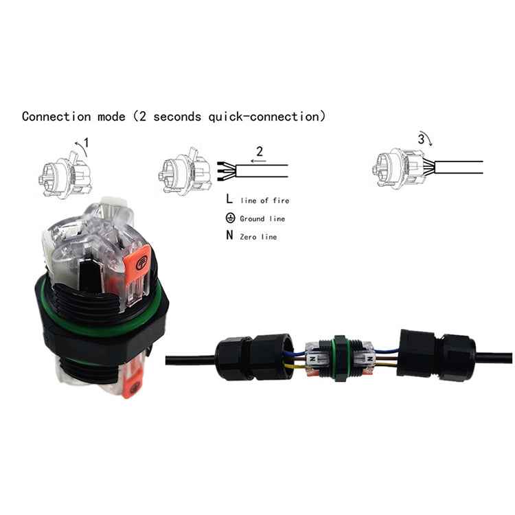 XY-17 IP68 Waterproof 3 Pin Straight Cable Connector