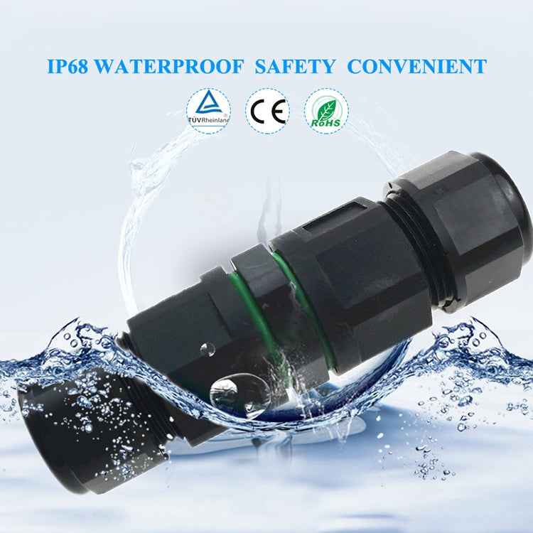 XY-17 IP68 Waterproof 3 Pin Straight Cable Connector