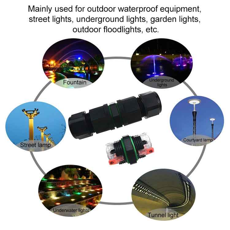 XY-17 IP68 Waterproof 3 Pin Straight Cable Connector