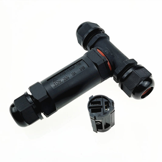 Conector de cable tipo T de 3 pines, impermeable IP68, XY25 (T3)
