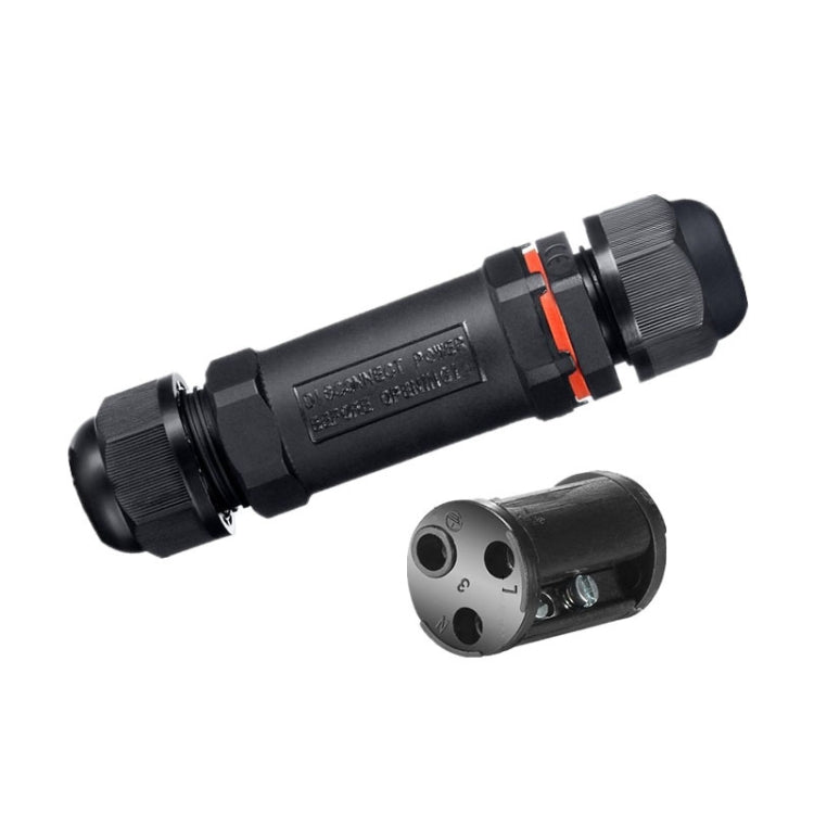 XY20 IP68 Waterproof 3 Pin Straight Cable Connector, XY20