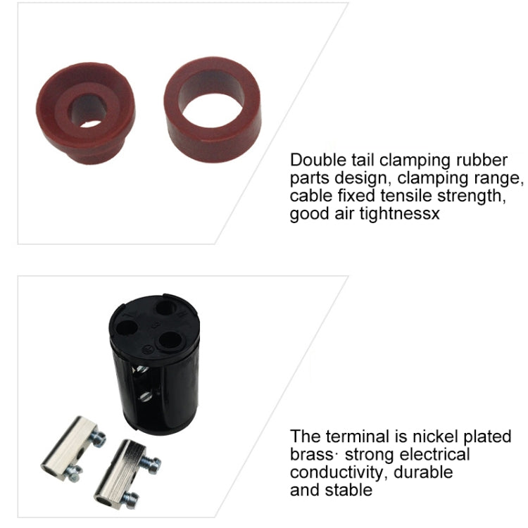 XY20 IP68 Waterproof 3 Pin Straight Cable Connector, XY20