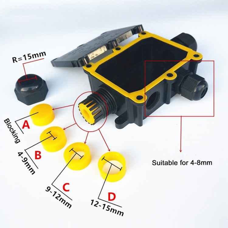 G713 IP68 Waterproof Four-way Junction Box for Protecting Circuit Board