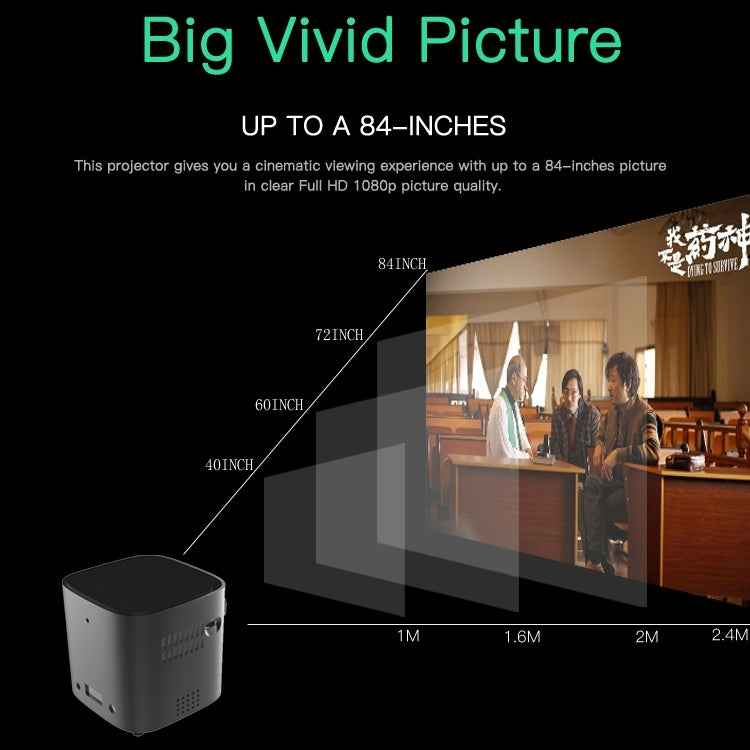 Wejoy S12 50 ANSI Lumen 1920x1080P Android 7.1 HD Bluetooth 4.1 WiFi Smart 3D Projector, 1G+16G