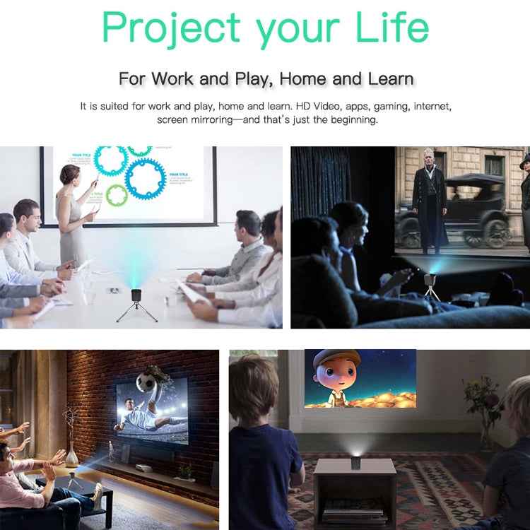 Wejoy S12 50 ANSI Lumen 1920x1080P Android 7.1 HD Bluetooth 4.1 WiFi Smart 3D Projector, 1G+16G