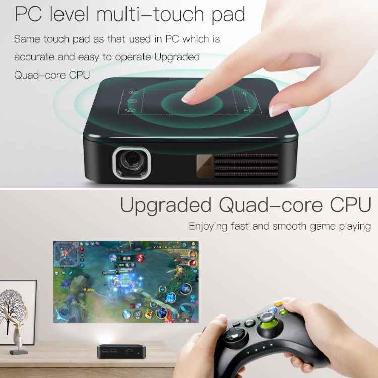 D13 2+16G 854 x 480 Android 7.1.2 Mini Pocket Projector 4K DLP Smart Handheld LED WIFI Home Theater Projector, Support USB / TF / HDMI