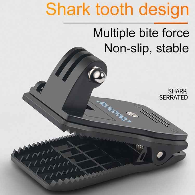 RUIGPRO 360 Degree Rotation Backpack Rec-Mounts Clip Clamp Mount with Screw for GoPro, Insta360, DJI and Other Action Cameras