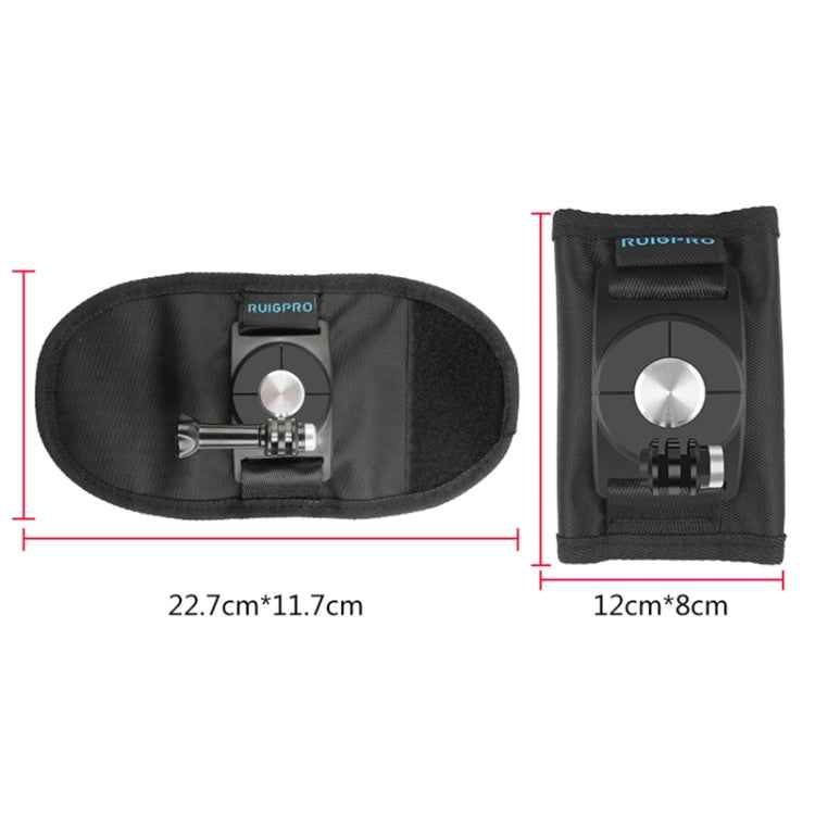 RUIGPRO Hook and Loop Fastener Backpack Rec-Mounts Clip Clamp Mount with Screw for GoPro, Insta360, DJI and Other Action Cameras