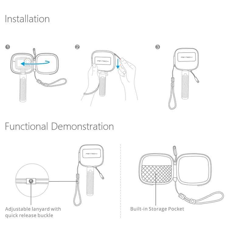 PGYTECH P-GM-127 Hard Shell Protective Case for DJI Osmo Action