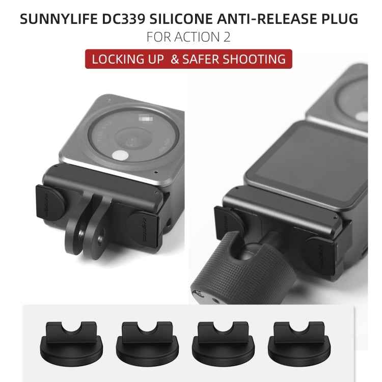 Sunnylife DC339 4 PCS Silicone Anti-release Plug for DJI Action 2