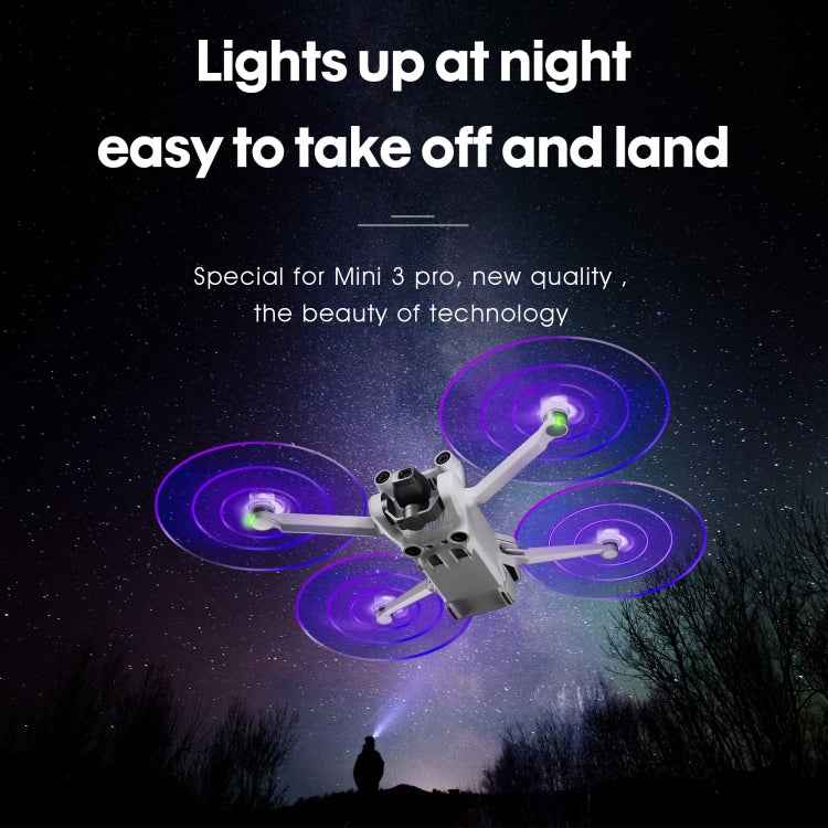 For DJI Mini 4 Pro / Mavic Mini 3 Pro STARTRC 2 Pairs Color LED Flash Lamp Low Noise Propellers