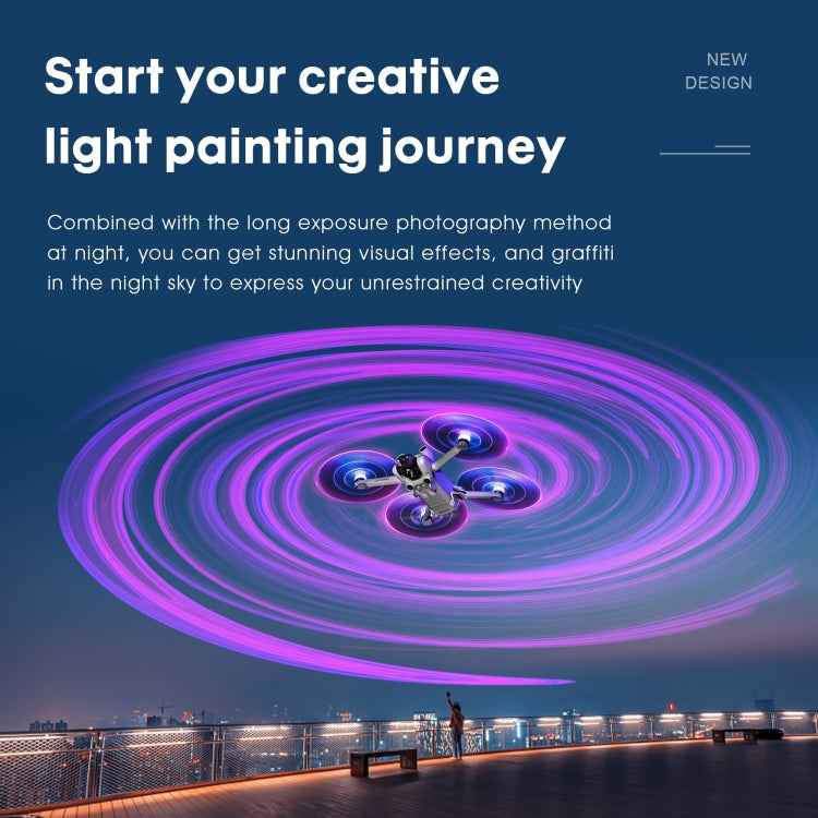 For DJI Mini 4 Pro / Mavic Mini 3 Pro STARTRC 2 Pairs Color LED Flash Lamp Low Noise Propellers